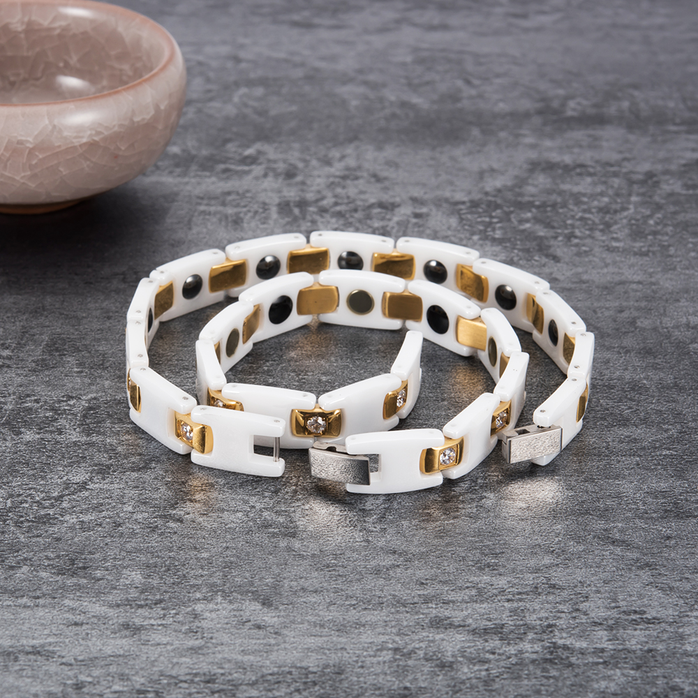 Ceramic Link Bracelet - Vinterly Women Ceramic Bracelet Health Energy