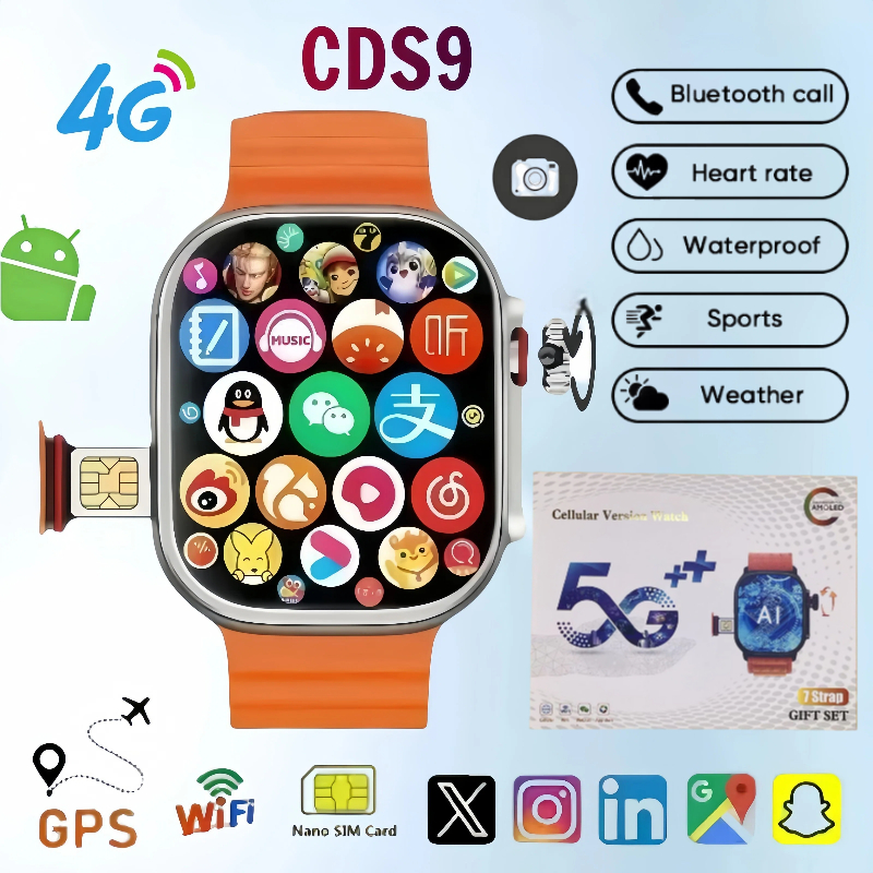 Smartwatch Store - CDS9 Smartwatch Android 4G Network Sim