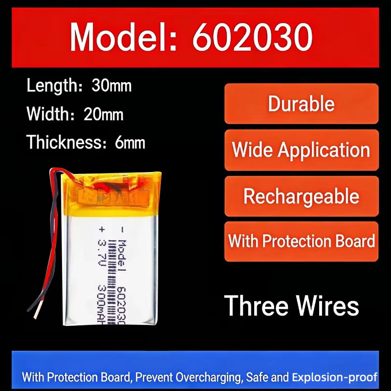 3.7V 300mAh 602030 Lithium Bat - Smartwatch Headset review and price