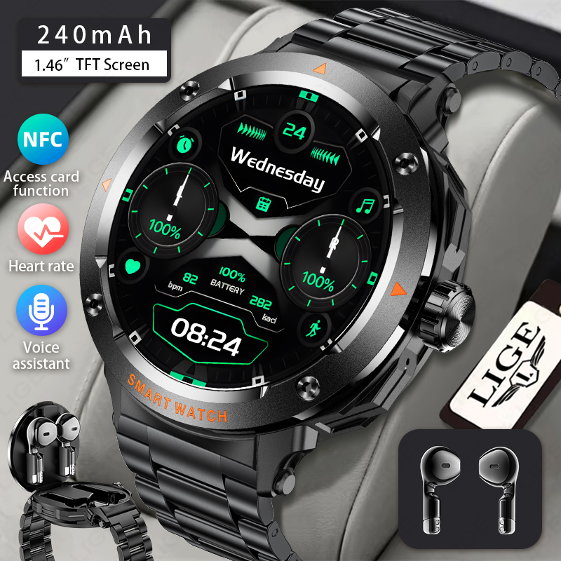 LIGE Men Earphone Smart Watch  - Smartwatch Headset review and price