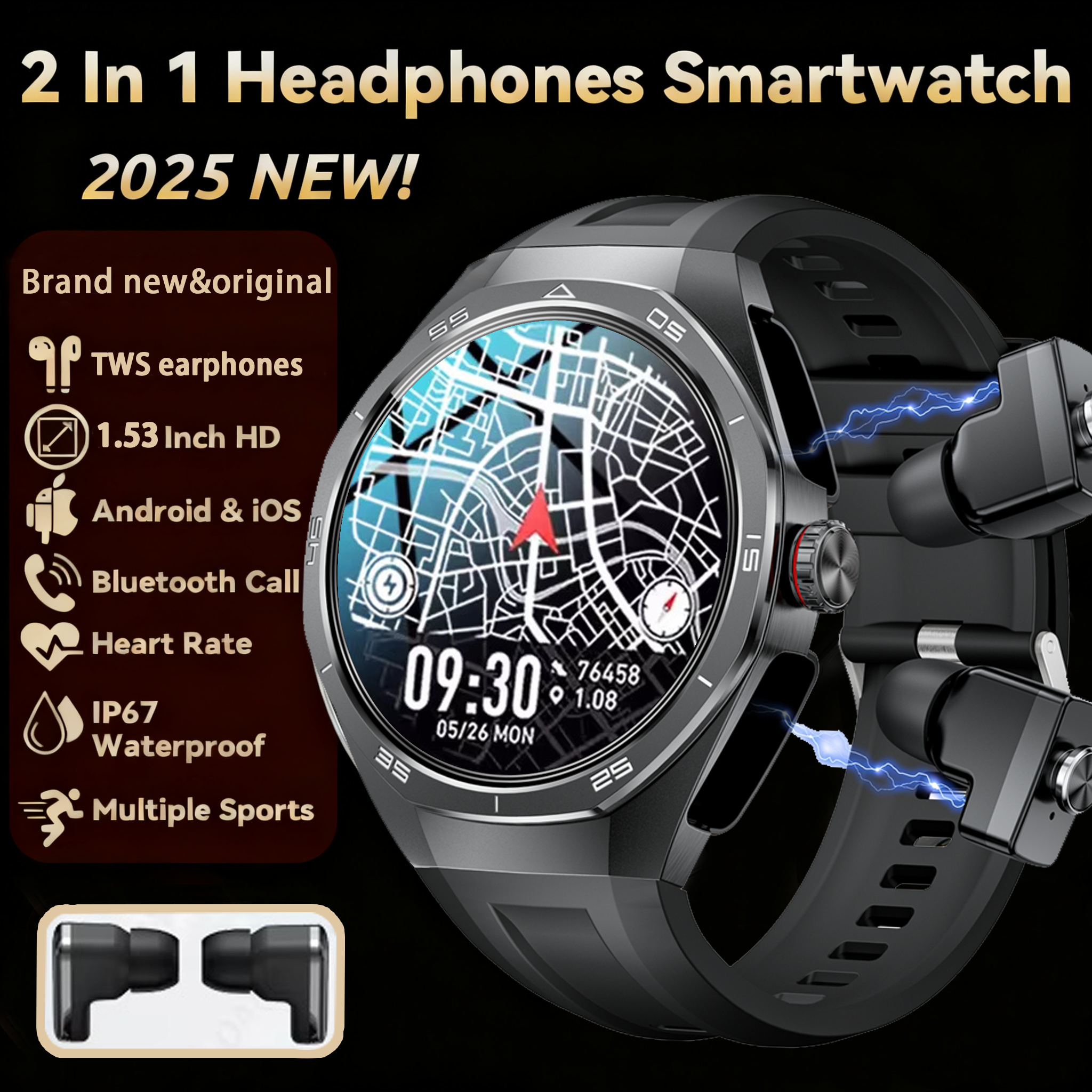 NFC Headset Smart Watch 2 in 1 - Smartwatch Headset review and price