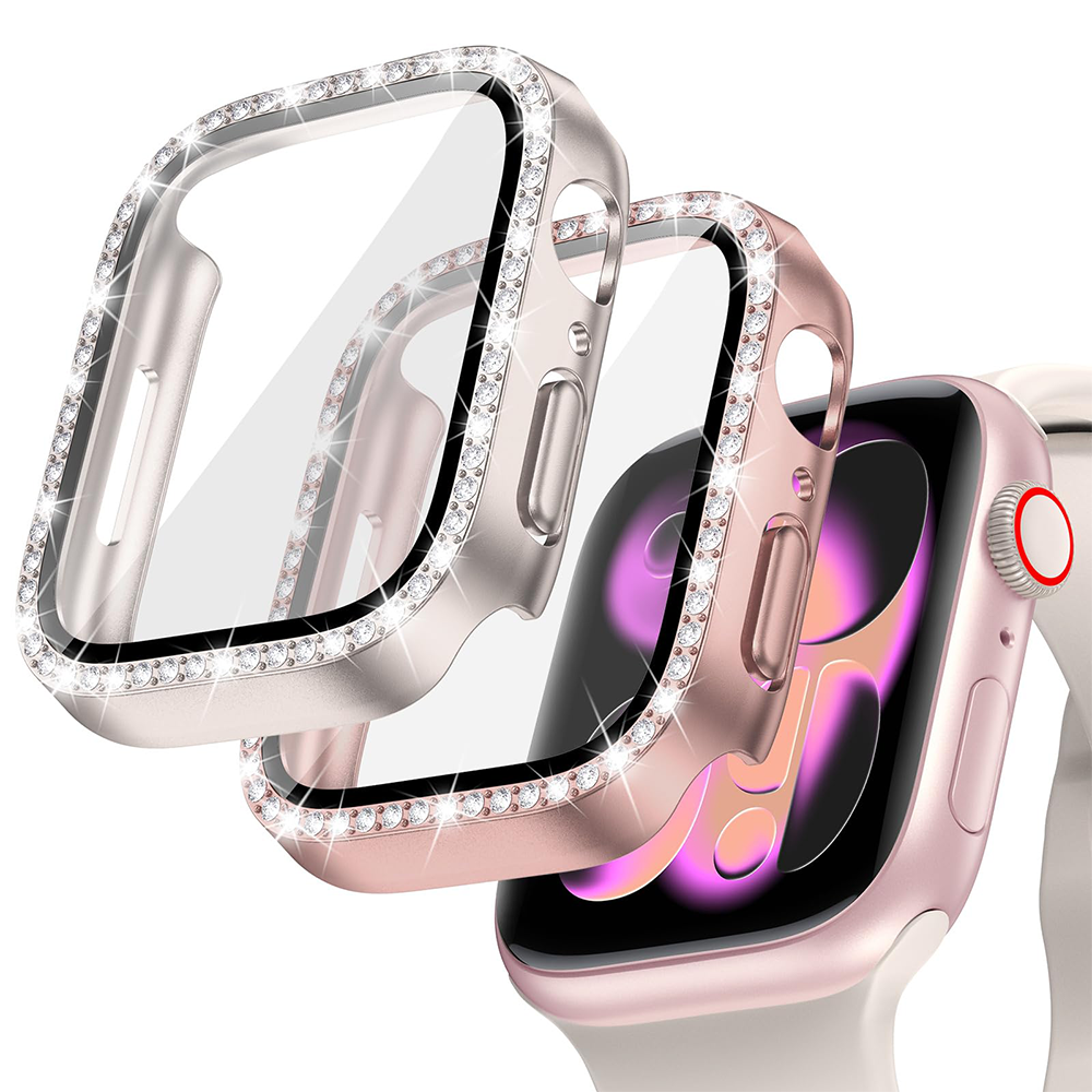 Diamond Case+Glass For Apple w - Watch Case Bumper review and price