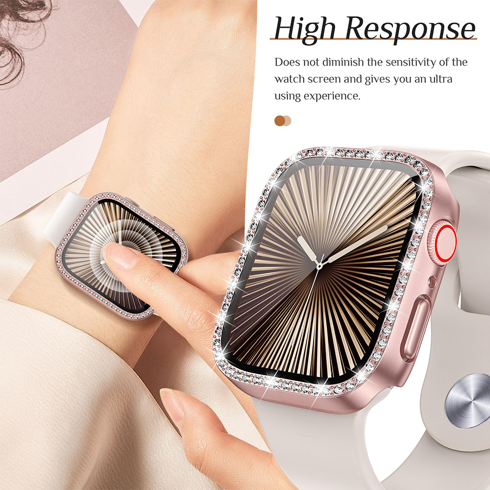 Diamond Case+Glass For Apple w - Watch Case Bumper review and price