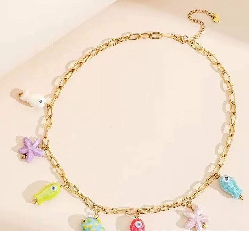 5Pcs New Summer Colorful Ename - Ceramic Link Bracelet review and price