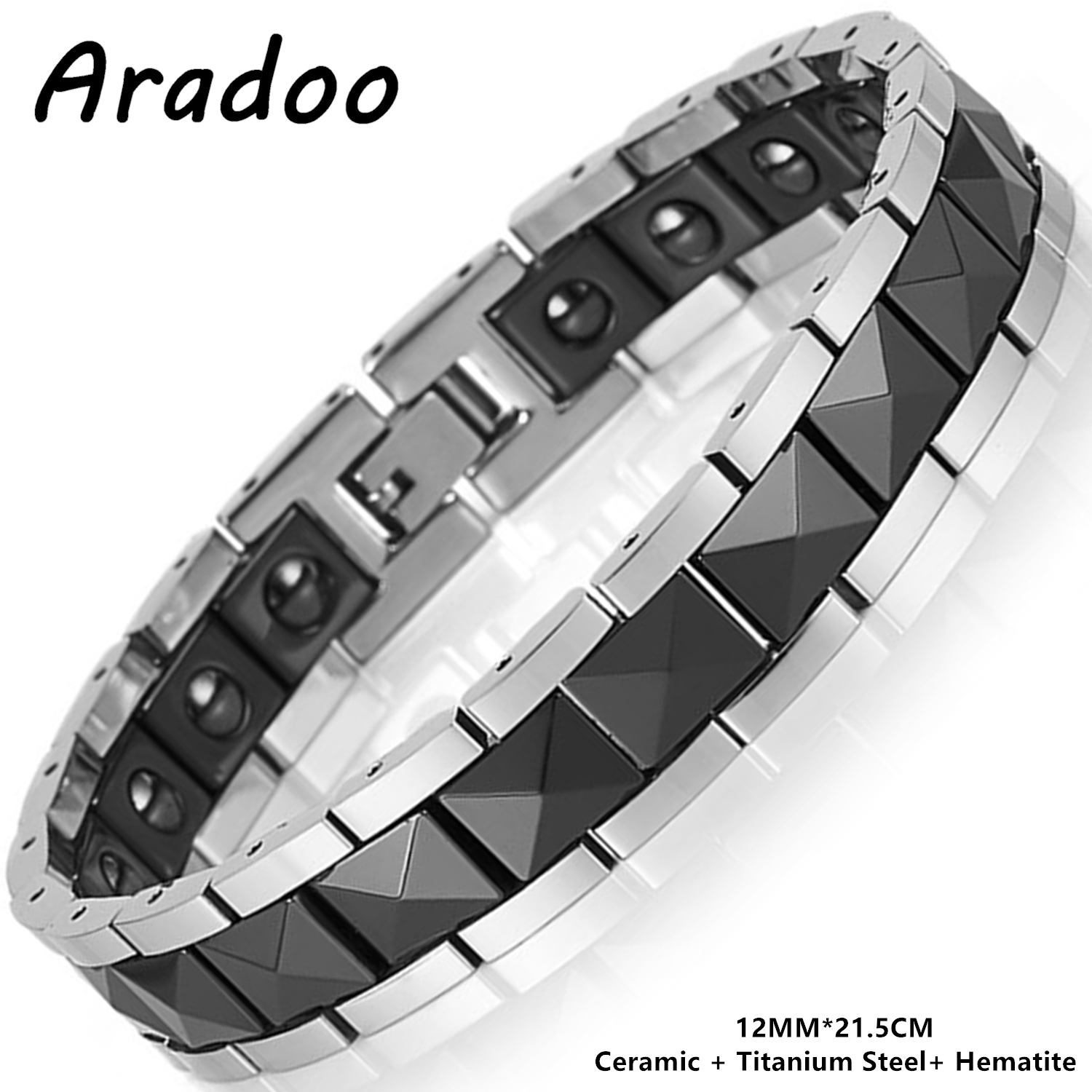 ARADOO Minimalist Pyramid Desi - Ceramic Link Bracelet review and price