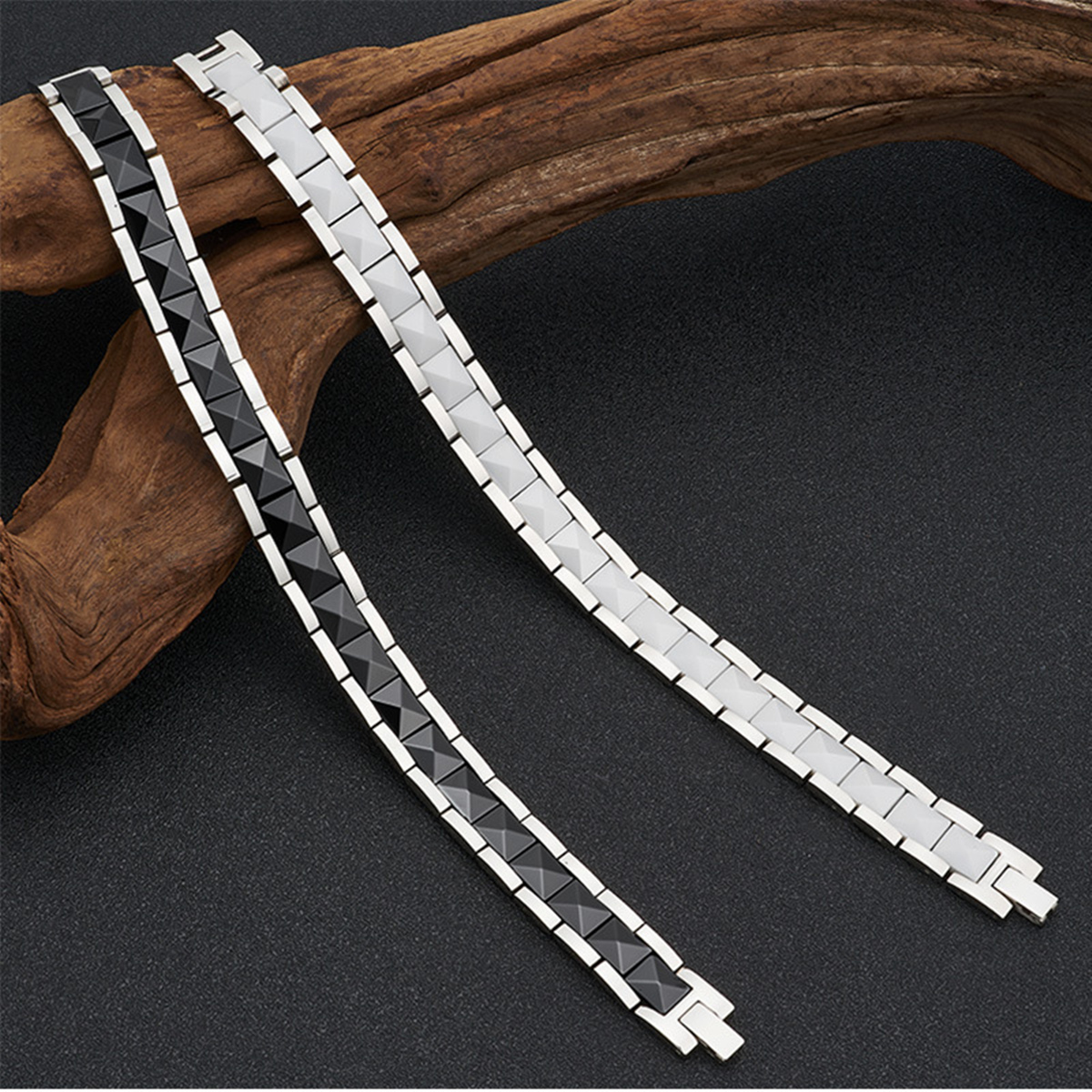 ARADOO Minimalist Pyramid Desi - Ceramic Link Bracelet review and price
