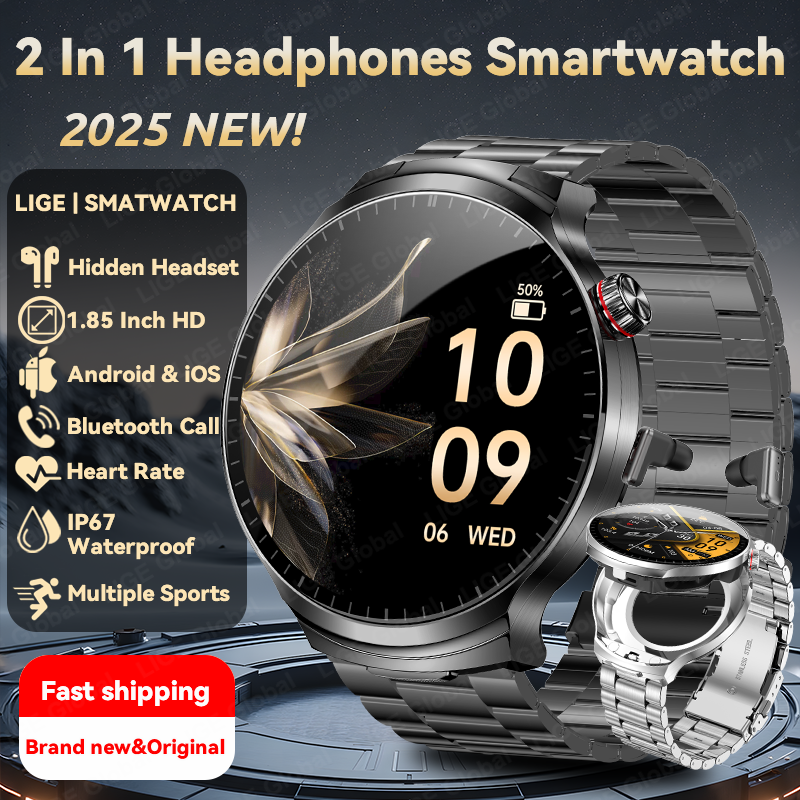 LIGE TWS 2 In 1 Headset Smart  - Smartwatch Headset review and price