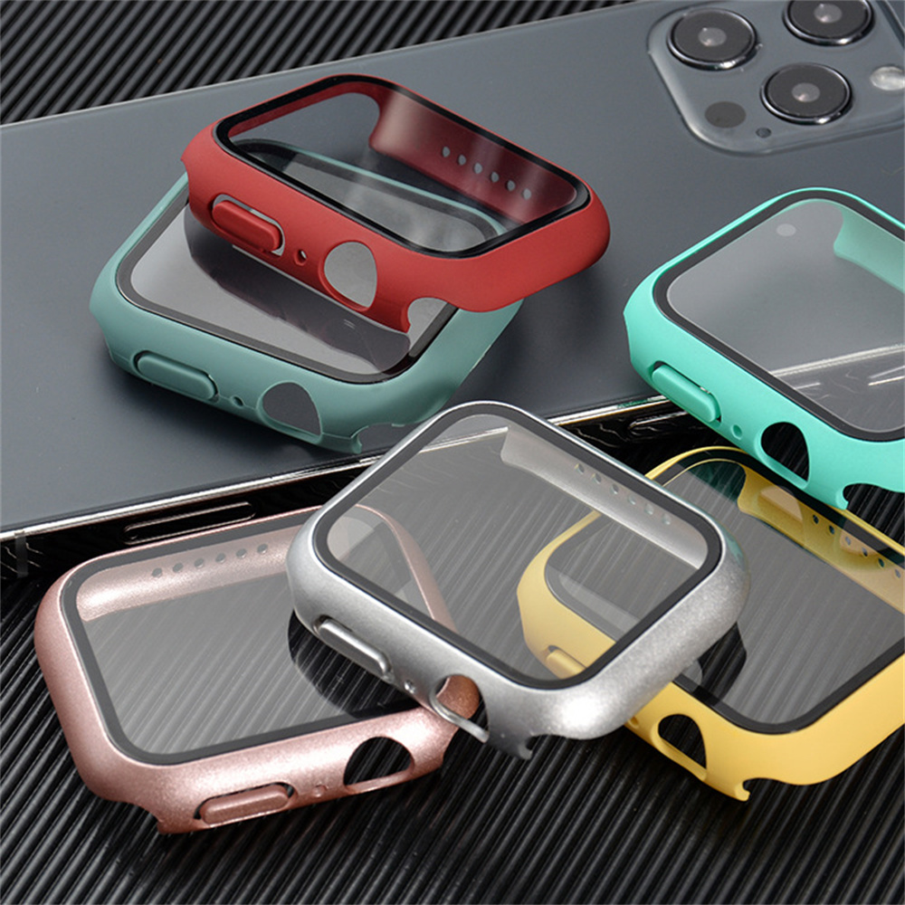 Tempered Glass+ Case For apple - Smartwatch Band Accessories review and price
