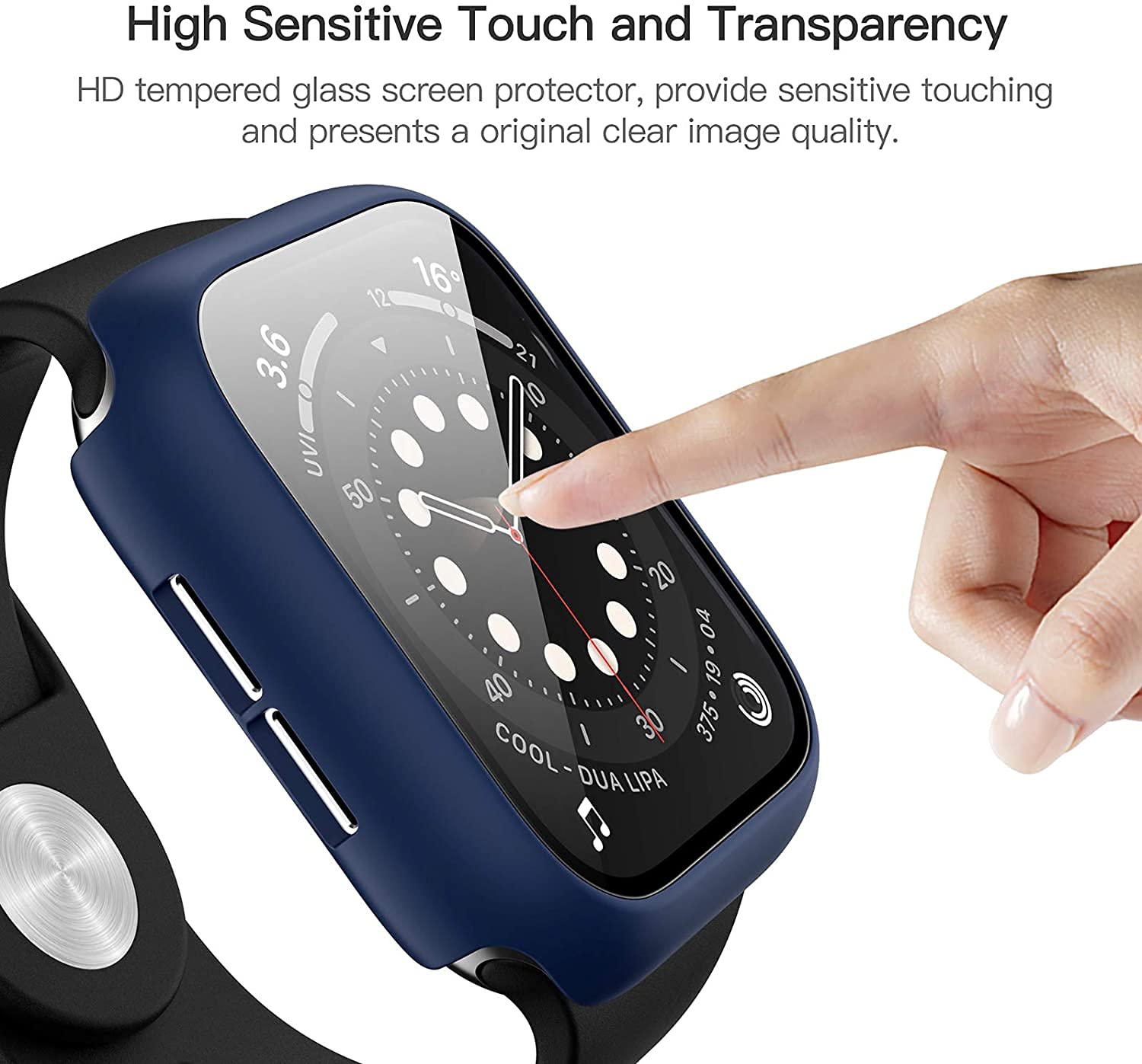 Tempered Glass+ Case For apple - Smartwatch Band Accessories review and price