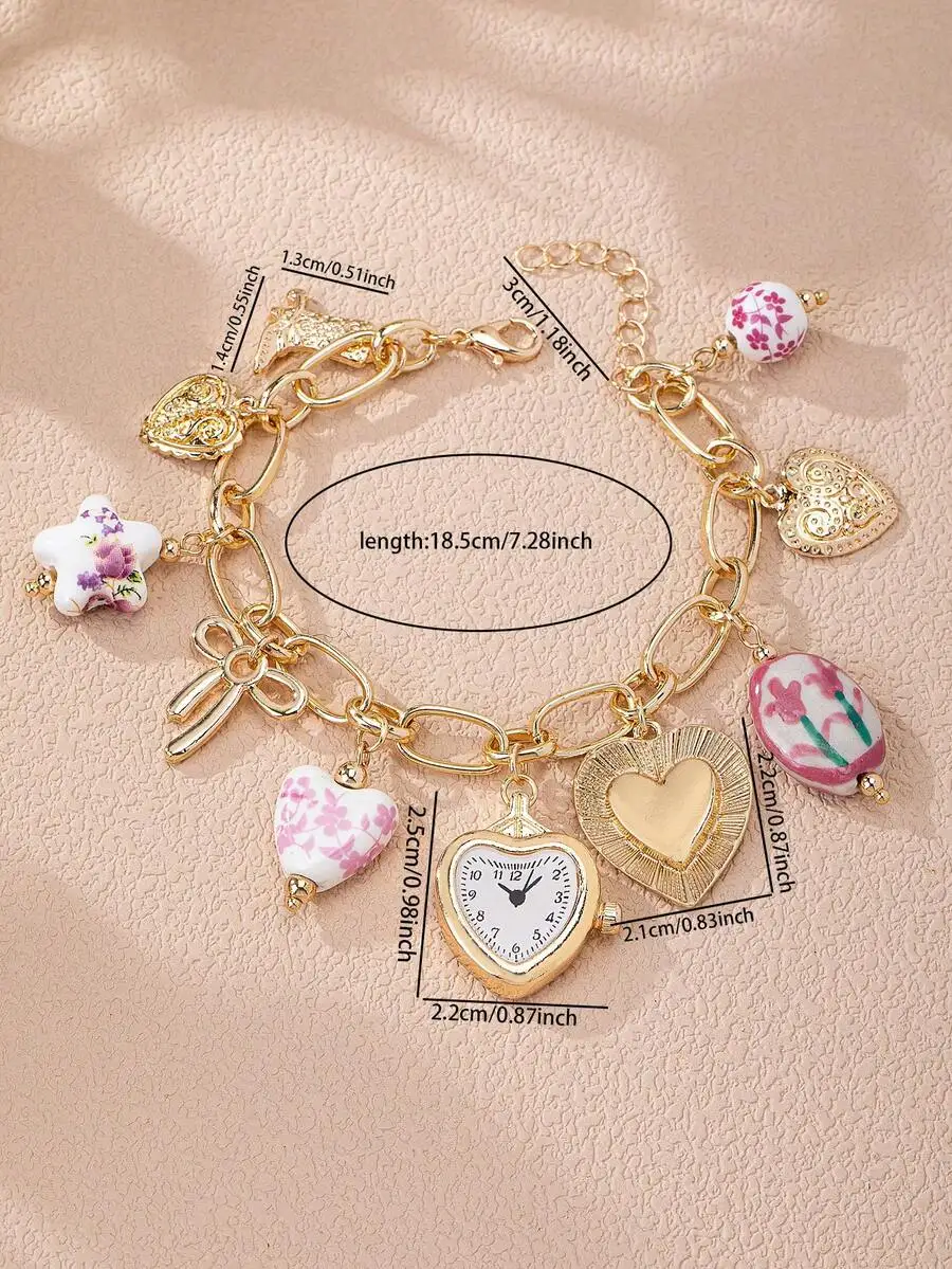 Handmade Floral Porcelain Char - Ceramic Link Bracelet review and price