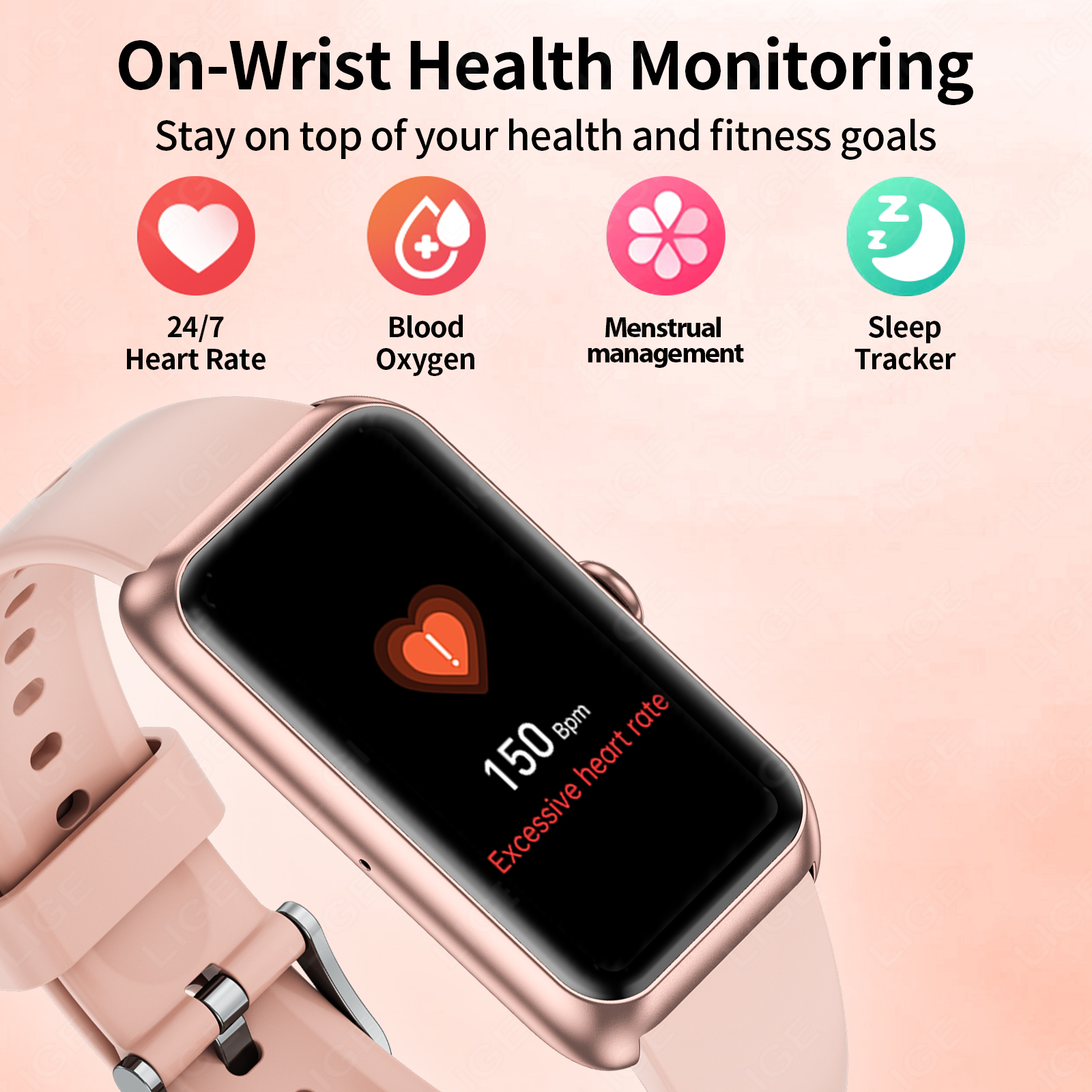 LIGE New Fashion Ladies Smart  - Android Smartwatch Accessories review and price